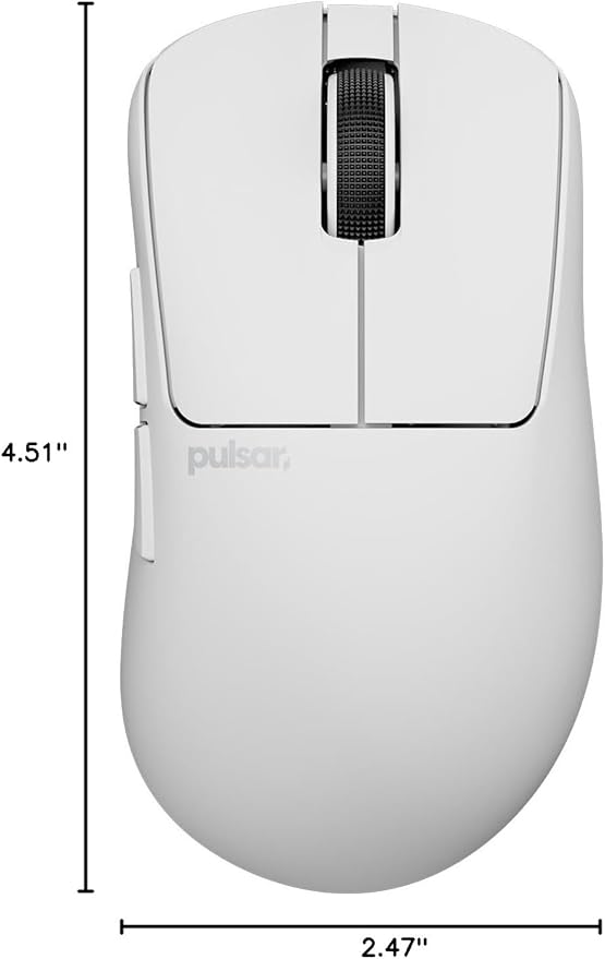 Pulsar Gaming Gears Xlite Crazylight Wireless Gaming Mouse, Ultra Lightweight 1.45 oz (41g), Optical Switch, 32000 DPI, 750 IPS, XS-1 Sensor, 8k Compatible (Uyuni White)