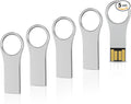 RAOYI 5 Pack 64GB Metal Key Shape USB Flash Drive, USB 2.0 Memory Stick Thumb Drives Jump Drive for PC Laptop Desktop Computer-Silver