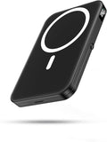 Portable Charger for Magsafe Battery Pack,10000mAh Power Bank with Foldable Stand,Travel Essential PD 22.5W Fast Charge,Magnetic Charge Wireless Charger for iPhone 17/16/15/14/13/12 Series–Black