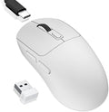 MELOGAGA Wireless Gaming Mouse, 2.4G/Bluetooth 5.4/USB-C 3-Mode Wired/Cordless Game Mice with 8 Adjustable DPI, Ergonomic Rechargeable Computer Mouse for PC, Mac, PS5, Tablet -White