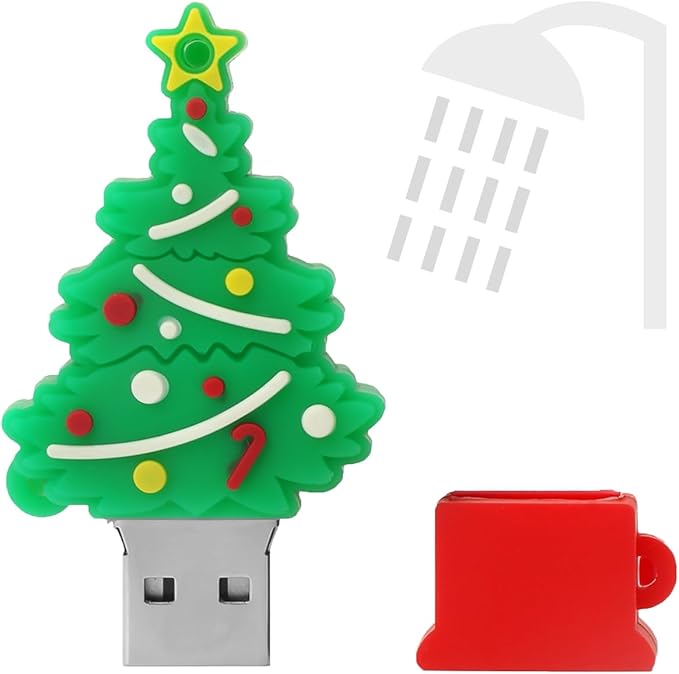 Christmas Tree USB Flash Drive 32GB, Gift Memory Stick with Chain for Your Family,Kids,Friends,Students,Teacher Merry Christmas