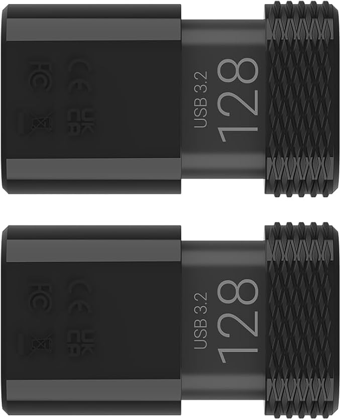 PNY Elite-X Fit Type-C 128GB USB 3.2 Flash Drive – Up to 200MB/s Read, Advanced Performance, Convenient Portable Data Storage, Ultra Compact Fit Design, Type-C Connector, 2-Pack