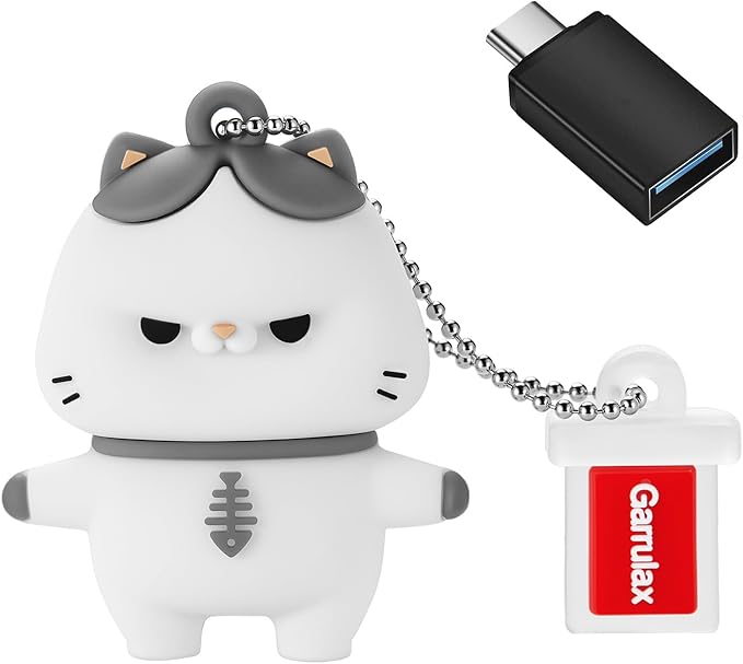 USB Flash Drives, 16GB/32GB/64GB/128GB Silicone USB2.0 High Speed Thumb Memory Stick Pen Date Storage Pendrive U Disk (Cat, 128GB)