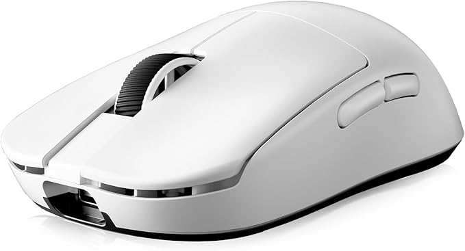 MCHOSE L7 Pro Wireless Gaming Mouse Super Light 39g, Gaming Mouse Esport with 26K DPI, Optical Switch, Programmable Buttons, Dual 8K Polling and PAW3395 Sensor, Tri-Mode Connection, PC/Mac - White