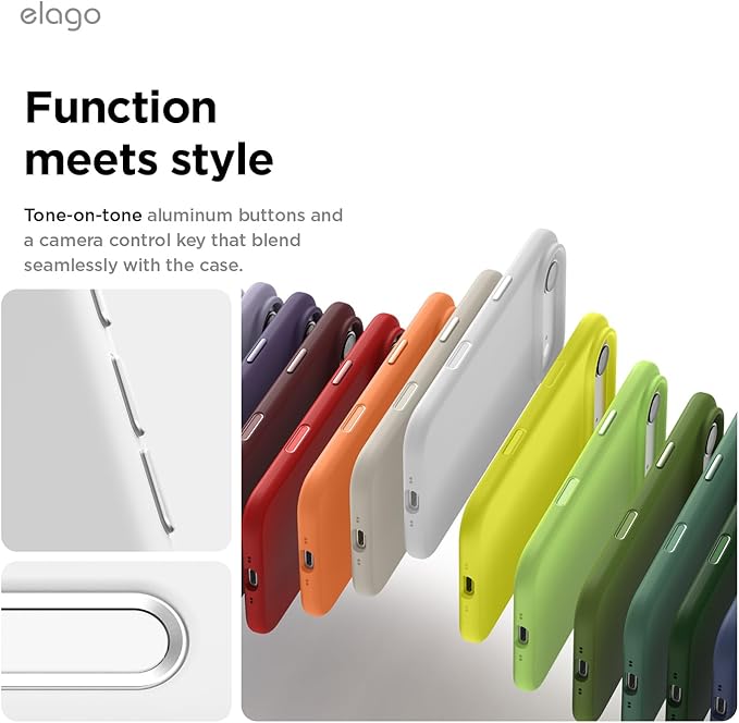 elago for iPhone Air Case, Premium Magnetic Silicone Case, Compatible with MagSafe, Liquid Silicone Material, Protective Cover, Shockproof, Slim Phone, 6.5 inch (White)