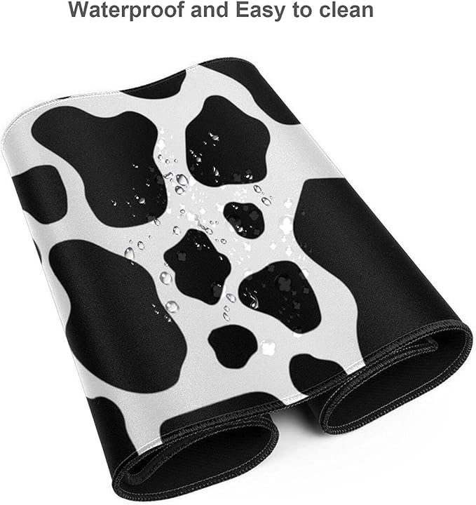Cow Print Skin Gaming Mouse Pad Large XL Long Extended Pads Big Mousepad Keyboard Mouse Mat Desk Pad Home Office Decor Accessories for Computer Pc Laptop