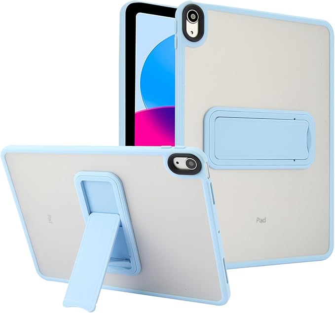 Shockproof Case for iPad (A16) 11th/10th Generation 10.9 inch 2025/2022, Kickstand Slim Fit Rugged Bumper Lightweight Anti-Scratch Bumper Case Cover for iPad 11th/10th Gen, Blue