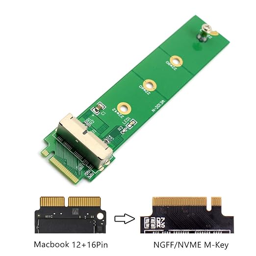 chenyang 12+16Pin MAC SSD to Motherboard M.2 NVME NGFF M-Key Convert Adapter Card for 2013 2014 2015 A1493 A1502 A1465 A1466 MAC Pro Air SSD