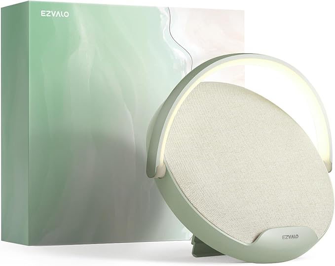 EZVALO Bedside Lamp with Wireless Charger, 4 in 1 Dimmable LED Night Light, Nightstand Touch Lamp, Portable Bluetooth Speaker, Birthday Gifts for Women, Men, Mom, Wife