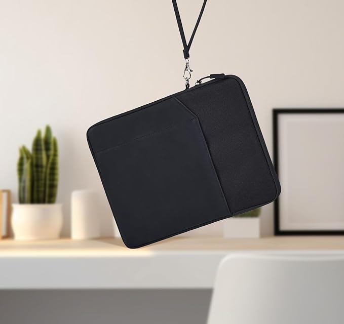 CAAORDKSO 9-11 Inch Tablet Sleeve Bag for 11 inch iPad A16 / 11 inch iPad Pro M4 / 11” iPad Air M2 M3 / 10.2 10.5 10.9" iPad, Air 5/4/3, Tab S8/S9/A9+ 11", Amazon Fire Max 11/ Fire HD 10 tablet, Black