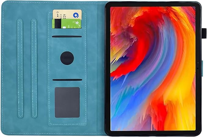 for iPad 9.7 Inch Case iPad 6th/5th Generation Case 2018 2017, Embossed Suede Leather Folio Stand Cover for iPad 9.7 inch/Pro 9.7/Air 2/Air 1, Auto Sleep/Wake, Blue Bird Flower Embossing