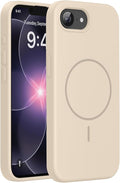 Miracase Magnetic for iPhone 17e Case & iPhone 16e Case, [Soft Anti-Scratch Microfiber Lining], Compatible with MagSafe, Silicone Shockproof Protection Phone Case for iPhone 17e/16e, Sand
