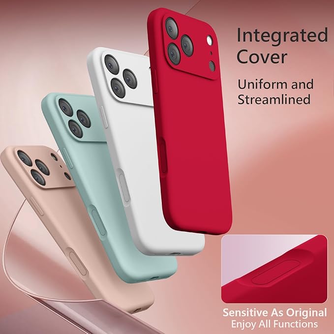 FireNova Magnetic for iPhone 17 Pro Case, Compatible with MagSafe, [Integrated Silicone Camera Control Button] [Camera Protection] Anti-Scratch Microfiber Lining Phone Case, 6.3", Deep Red