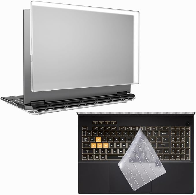 Laptop Case Set for ASUS TUF Gaming F16 (2025) 16 inch Scratch-Resistant & Drop-Resistant Hard Shell Frosted Transparent Protective Cover + Keyboard Cover