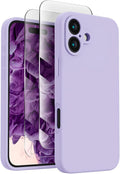 FireNova Designed for iPhone 16 Plus Case, Silicone Upgraded [Camera Protection] Case, Soft Anti-Scratch Microfiber Lining Inside, 6.7 inch, Clove Purple