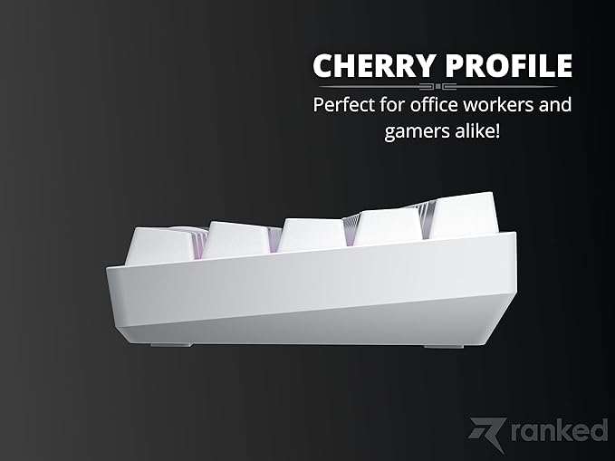 Ranked S60 Supernova 60% Form Factor | Hot Swappable Mechanical Gaming Keyboard | 61 Keys Multi Color RGB LED Backlit for PC/Mac Gamer (White, Gateron Optical Brown)