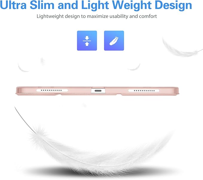 ProCase Smart Case for iPad Pro 12.9 2022/2021/2020/2018, Slim Stand Hard Back Shell Smart Cover for iPad Pro 12.9" 6th Gen/5th Gen/4th Gen/3rd Gen -Pink
