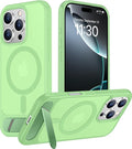 Magnetic Compatible with iPhone 16 Pro Max Case, [Built-in Invisible Kickstand][Compatible with MagSafe][Military Grade Shockproof] Slim Translucent Matte Phone Case for iPhone 16 Pro Max 6.9"