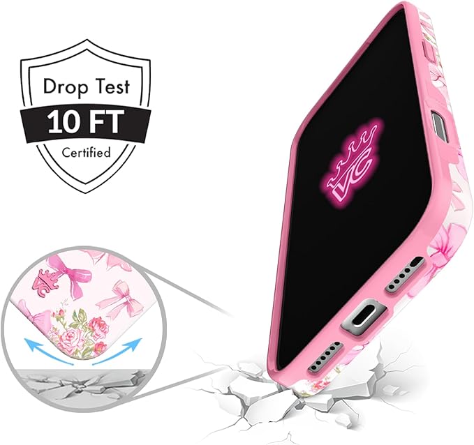 VELVET CAVIAR Case for iPhone 17 Pro Max | Compatible with MagSafe | 10ft Drop Tested | Protective Designer Cases | Posie Pink Bow 2.0