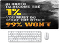 Reateforin Inspirational Quote Mouse Pad,Motivational Mousepad for Mens Guys Black Inspiring Stay Positive Work Hard and Make It Happen Mouse Pads for Desk Large Mousemat for Desk 31.5"x15.7"