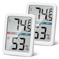 Digital Thermometer Hygrometer, Large LCD Screen Room Thermometer Temperature, Wall Thermometer Humidity Indoor with High Accuracy, Suitable for Greenhouse, Home and Office Measuring Devices