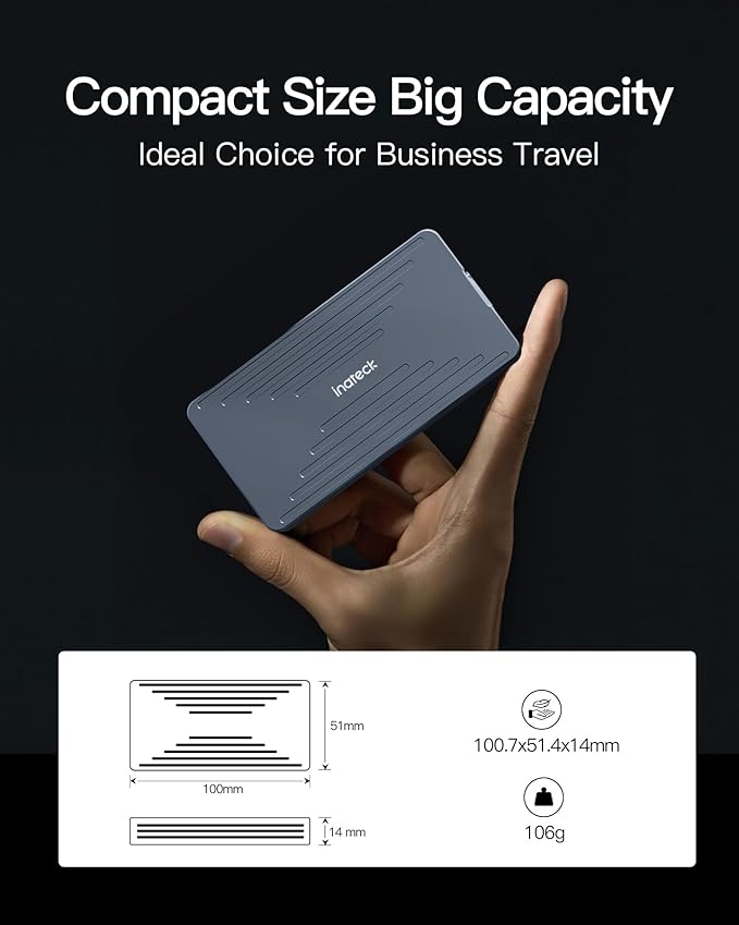 Inateck 40Gbps M.2 NVMe SSD Enclosure, Aluminum Hard Drive Enclosure, USB 4.0/Thunderbolt 4, No Tools Required Installation, Supports 2230/2242/2260/2280 SSDs, M-Key, FE2028