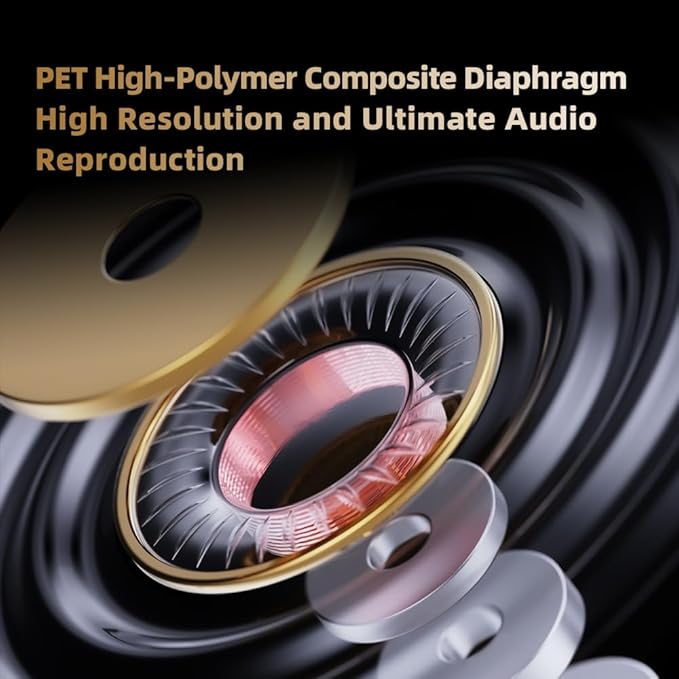 Piluyaa Wired Gaming Headphones IEM Earphones with 1DD，QKZ ENZO in Ear Monitor, HiFi USB C Earbuds, Bass Sound with New 11mm Dynamic Driver for Video Music Gaming (Black)