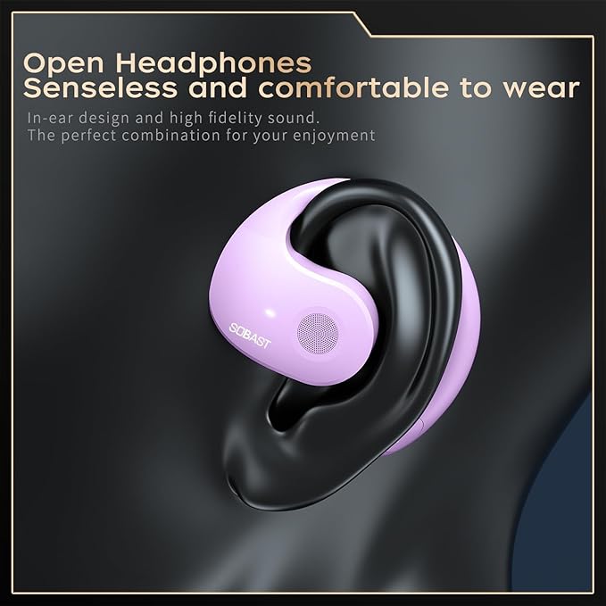 Wireless Earbuds for Workout/Running, Sports Bluetooth 5.4 Headphones,IPX7 Waterproof,Fast Charging,40Hrs Playtime Ear Buds(Purple)