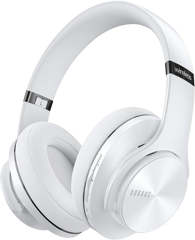DOQAUS Bluetooth Headphones Over Ear, 90H Playtime, 3 EQ Modes, HiFi Audio, ENC Mic, Reinforced Durable Frame & Soft Earpads for Extended Wear, Phone, PC, Travel