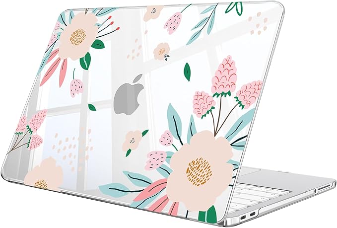 Fintie Case for MacBook Neo 13 Inch A3404 (2026 Release) - Protective Ultra-Thin High Transparency Snap On Hard Shell Cover for MacBook Neo 13" with A18 Pro Chip (Crystal Camellia)