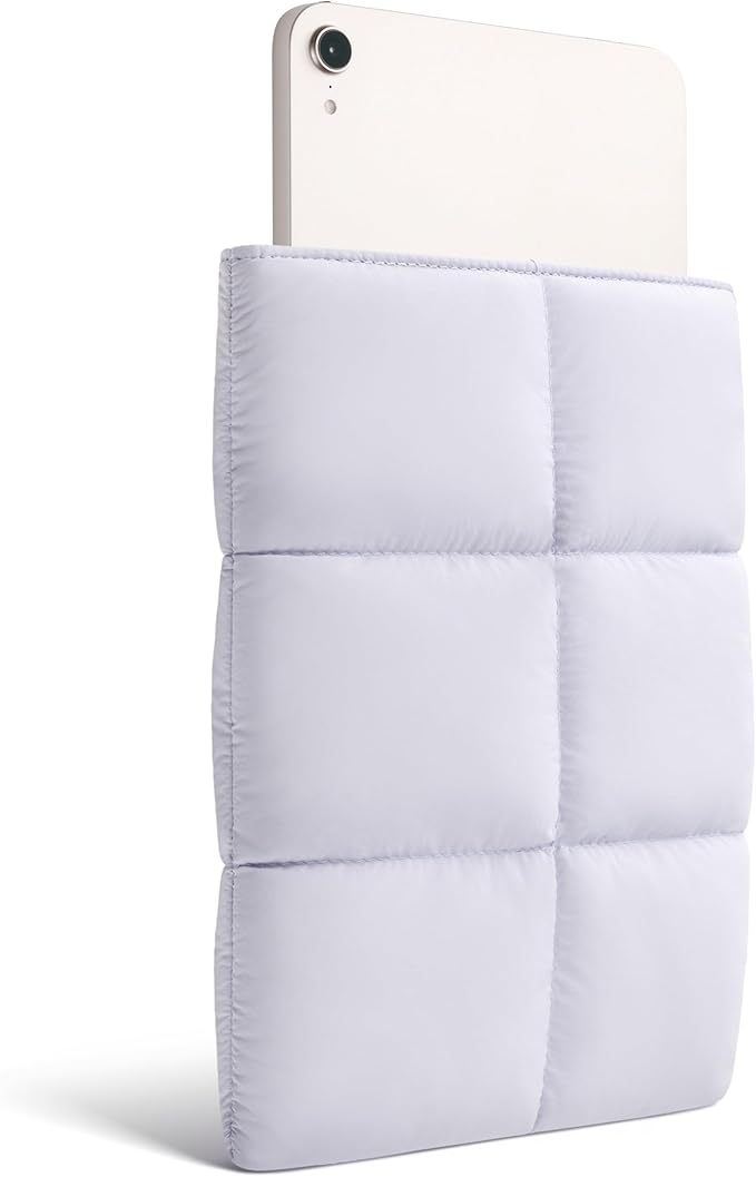 Comfyable Puffy Tablet Sleeve 7-8 Inch Compatible for iPad mini 7 2024 A17 Pro, Mini 6 2021 A15, Quilted Puffer Tablet Carrying Case for Women Men, Lavender