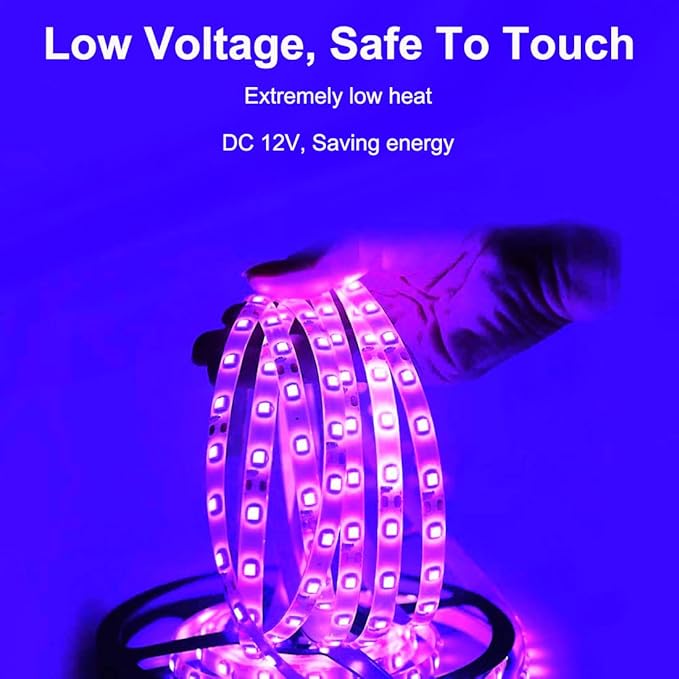SUYOOULIN LED Strip Lights, SMD 2835 LED Strip, DC12V 1200LEDs 16.4Ft 26000LM High Density LED Light Strips Waterproof IP65, 3 Times Brightness Than SMD3528 LED Strip, Purple