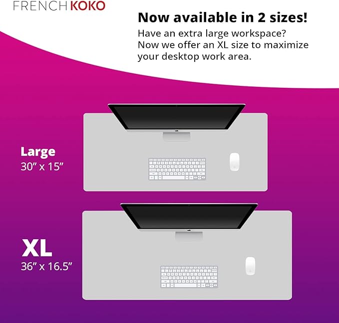 French KOKO Large Mouse Pad Desk Mat Protector Keyboard Pad Desktop Office School Decor Big Extended Quote Computer Accessories Mousepad Good Vibes Only Inspiration Work