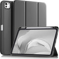 Akkerds for iPad Pro 11 Inch Case (M5/M4) 2025/2024 6th/5th Generation with Pencil Holder, for iPad Pro Case 11 Inch with Trifold Stand Protective Cover/Soft TPU Back, Auto Wake/Sleep, Space Gray