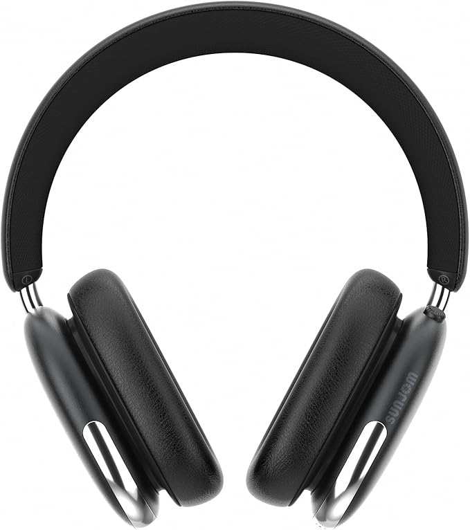 Freepods Over-Ear Bluetooth Headphones with Mic,120 Hour Playtime Active Noise Cancelling,Hi-Res Audio,Wireless ANC Headset, Android Compatible - Black