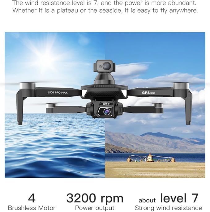 GPS Drone with 4K HD Camera for Beginners Adults, 360° Obstacle Avoidance Drone, Brushless Motor GPS Auto Return Optical Flow Positioning Headless Mode One Key Takeoff/Landing Under 249g RC Quadcopter Drones Birthday Easter Gifts for Teens Men