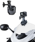 Motorcycle Windshield Clip Camera Mount, Quick Release Motorbike Windscreen Clamp for DJI Osmo Action 6 /Osmo Nano/Osmo 360/Action 5 4, Hero 13 12 11 10 9 8, Compatible with Insta 360 X5 X4 Action Cam