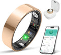 BIEMHA IP68 Waterproof Smart Ring - Fitness & Health Tracker with Sleep/Exercise Monitoring, Unisex for Women Men, iOS & Android Compatible, Long Lasting Battery Life, No Subscription (Rose Gold, 9)