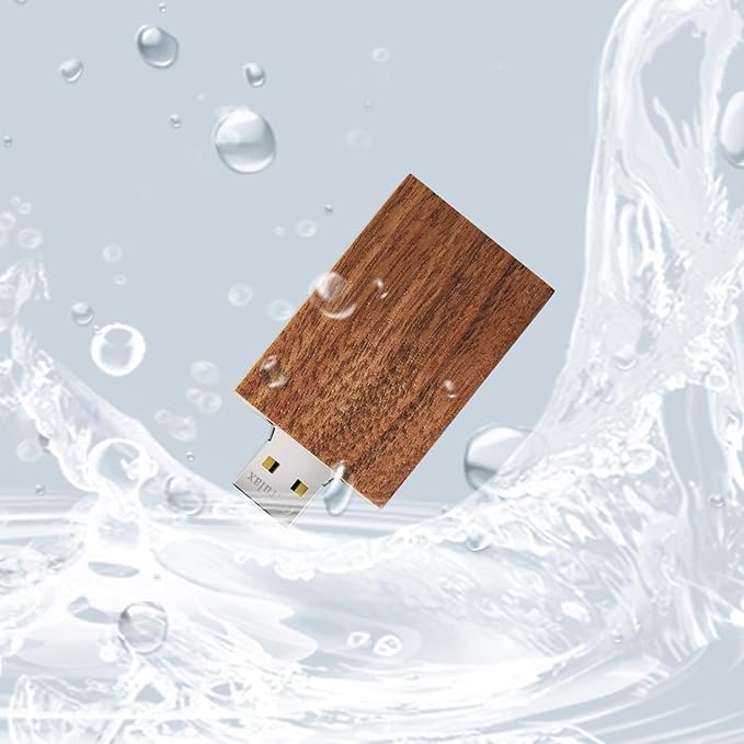 USB Flash Drive, 32GB Wooden USB2.0 High Speed USB Thumb Drives Memory Stick Pen Date Storage Stick Pendrive (Walnut)
