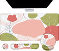 LATEEFAH Mouse Pad with Wrist Rest, Large Mouse Pad, Ergonomic Gaming Desk Pad Keyboard Wrist Rest Set, 4-in-1 Desk Mat Keyboard Mat for Home, Office
