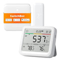 Bluetooth Hygrometer Thermometer, IP65 Indoor Outdoor Humidity Sensor with Remote App Control, Room Temperature Monitor with 394ft Bluetooth Range (Meter Pro CO2 + Outdoor Meter + Hub Mini)