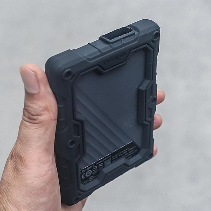 FATBEAR Tactical Military Rugged Shockproof Armor Protective Skin Case Cover for Western Digital WD Black P10 2TB 4TB 5TB 6TB P50 My Passport Ultra Mobile Hard Drive (Ultra 1TB 2TB)