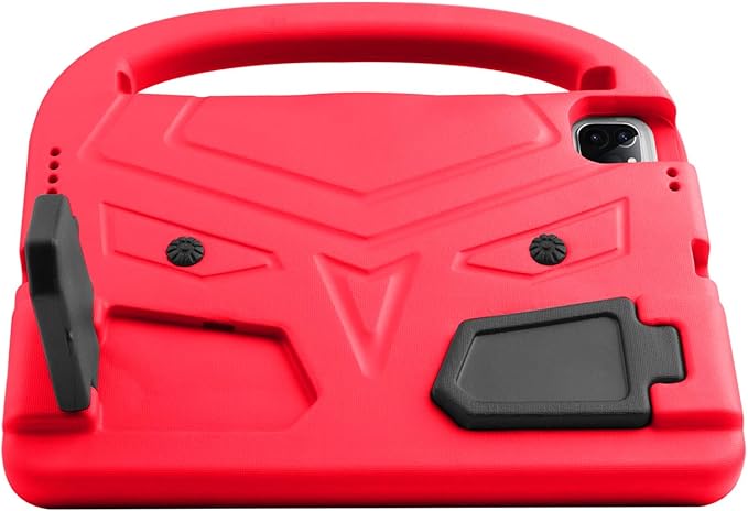 Kids Case for iPad Pro 11 2022/2021/2020 (4th/3rd/2nd Generation), Techcircle Child Shock Proof EVA Protective [Support Pencil Charging] Handle Stand Case for iPad Air 5/4 Gen 10.9" 2022/2020, Red