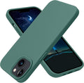 OTOFLY Designed for iPhone 13 Case, Silicone Shockproof Slim Thin Phone Case for iPhone 13 6.1 inch Midnight Green