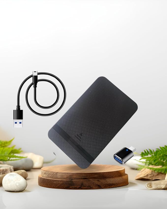 Ezekers Portable 500GB External Hard Drive - USB 3.0 & USB C for PC, Mac, PS5 (Storage Only), PS4, Phone (Android and iPhone 15/16/17) & Xbox - Ultra Fast