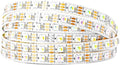 BTF-LIGHTING RGBW RGB+Natural White SK6812 (Similar WS2812B) 4 Colors in 1 LED Strip Individually Addressable 16.4ft 60Pixel/m 300LED Light Dream Color IP30 DC5V White PCB (No Adapter or Controller)