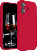 FireNova Magnetic for iPhone 17 Case, Compatible with MagSafe, [Integrated Silicone Camera Control Button] [Camera Protection] Anti-Scratch Microfiber Lining Phone Case, 6.3", Deep Red
