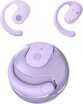 Open Ear Headphones, Bluetooth 5.4 Wireless Sports Headphones with Digital Display Charging Case 48 Hours Playtime True Earbuds with Earhooks for Running Walking Workout (Fresh Purple)