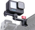 SEASKY GM02 Aluminum Metal Gun/Airsoft Picatinny Rail Mount Bracket Adapter Holder for Gopro Hero 13/12/11/10/9 DJI Action 5/4/3/2 Insta360 X4 Camera Accessories Hunting POV/Vlog Wargame(GM02)