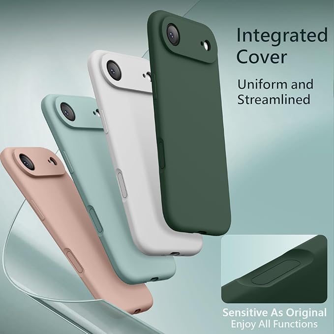FireNova Magnetic for iPhone Air Case, Compatible with MagSafe, [Integrated Silicone Camera Control Button] [Camera Protection] Microfiber Lining Phone Case for iPhone 17 Air, 6.5", Alpine Green